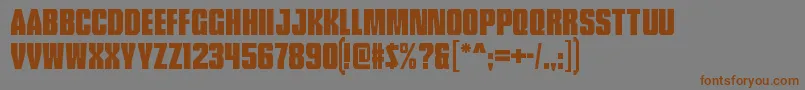 TankliteRegular Font – Brown Fonts on Gray Background