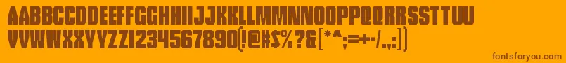 TankliteRegular Font – Brown Fonts on Orange Background