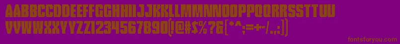 TankliteRegular-fontti – ruskeat fontit violetilla taustalla