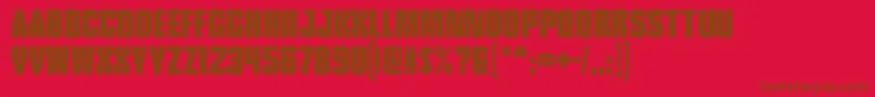 TankliteRegular Font – Brown Fonts on Red Background