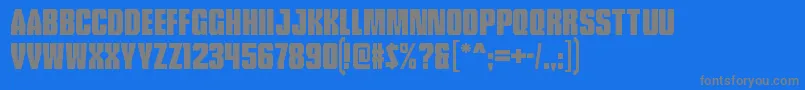 TankliteRegular Font – Gray Fonts on Blue Background