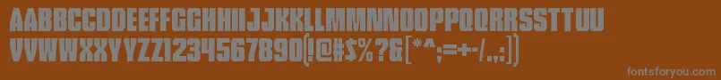 TankliteRegular Font – Gray Fonts on Brown Background