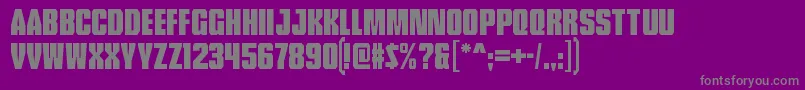 TankliteRegular Font – Gray Fonts on Purple Background