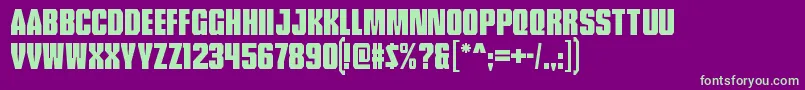 TankliteRegular Font – Green Fonts on Purple Background