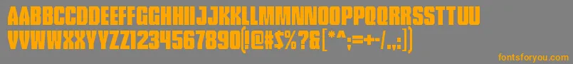 TankliteRegular Font – Orange Fonts on Gray Background