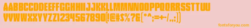 Czcionka TankliteRegular – pomarańczowe czcionki na różowym tle