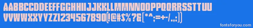 TankliteRegular Font – Pink Fonts on Blue Background