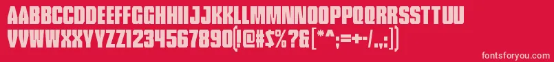 TankliteRegular Font – Pink Fonts on Red Background