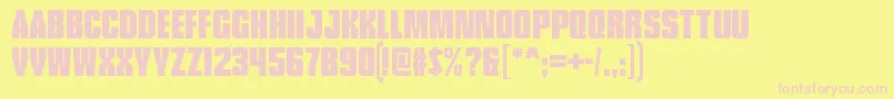 Police TankliteRegular – polices roses sur fond jaune
