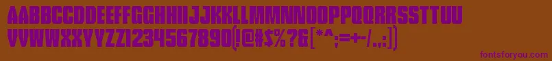 TankliteRegular Font – Purple Fonts on Brown Background