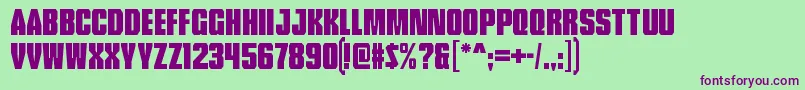 TankliteRegular Font – Purple Fonts on Green Background