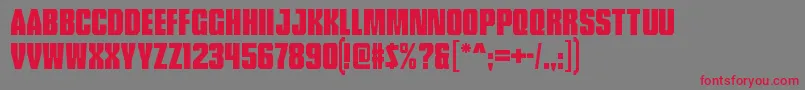 TankliteRegular Font – Red Fonts on Gray Background