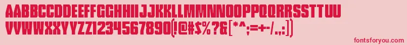 TankliteRegular Font – Red Fonts on Pink Background