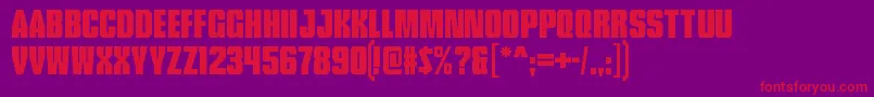 fuente TankliteRegular – Fuentes Rojas Sobre Fondo Morado