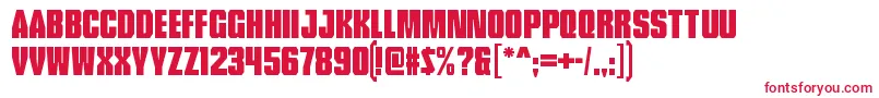 フォントTankliteRegular – 白い背景に赤い文字