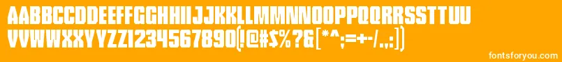 TankliteRegular Font – White Fonts on Orange Background