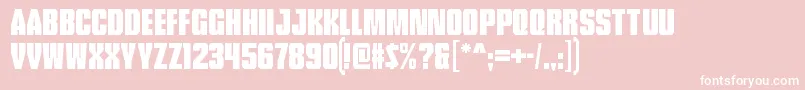 TankliteRegular Font – White Fonts on Pink Background