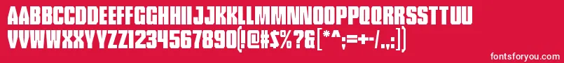 TankliteRegular Font – White Fonts on Red Background