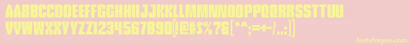 Police TankliteRegular – polices jaunes sur fond rose