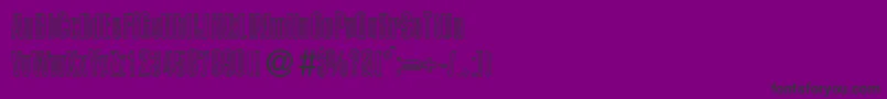 P700SansOutlineRegular-Schriftart – Schwarze Schriften auf violettem Hintergrund