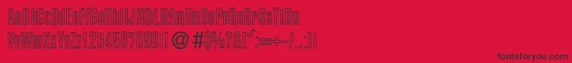 P700SansOutlineRegular Font – Black Fonts on Red Background