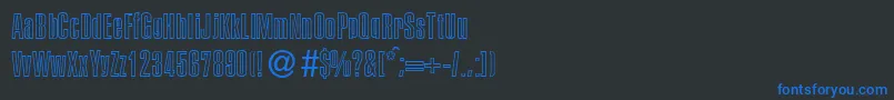 P700SansOutlineRegular Font – Blue Fonts on Black Background