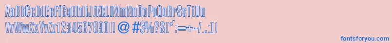P700SansOutlineRegular-Schriftart – Blaue Schriften auf rosa Hintergrund