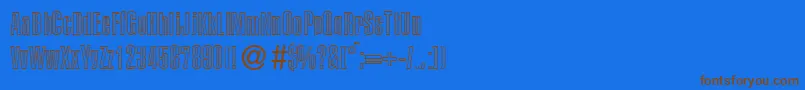 P700SansOutlineRegular Font – Brown Fonts on Blue Background