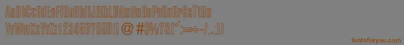 P700SansOutlineRegular Font – Brown Fonts on Gray Background