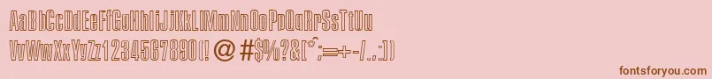 P700SansOutlineRegular Font – Brown Fonts on Pink Background