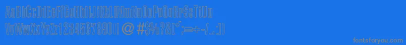 P700SansOutlineRegular Font – Gray Fonts on Blue Background