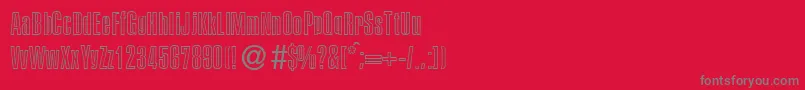 P700SansOutlineRegular Font – Gray Fonts on Red Background