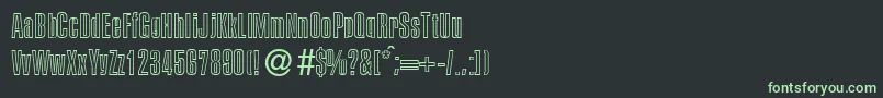 P700SansOutlineRegular Font – Green Fonts on Black Background