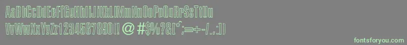 P700SansOutlineRegular Font – Green Fonts on Gray Background