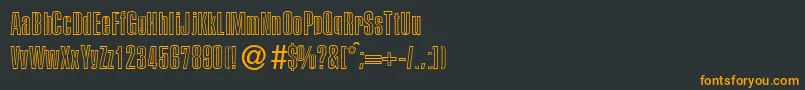 P700SansOutlineRegular Font – Orange Fonts on Black Background