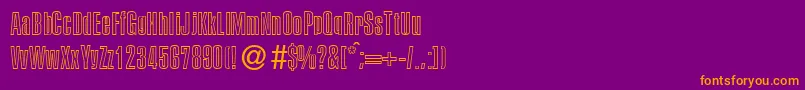 Шрифт P700SansOutlineRegular – оранжевые шрифты на фиолетовом фоне