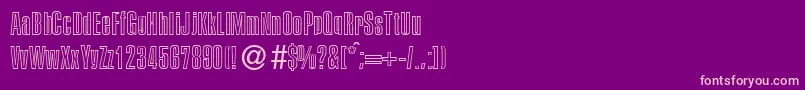 P700SansOutlineRegular Font – Pink Fonts on Purple Background