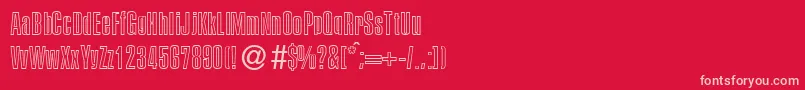 P700SansOutlineRegular Font – Pink Fonts on Red Background