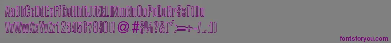 P700SansOutlineRegular Font – Purple Fonts on Gray Background