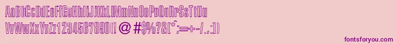 P700SansOutlineRegular Font – Purple Fonts on Pink Background