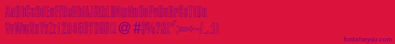 P700SansOutlineRegular Font – Purple Fonts on Red Background