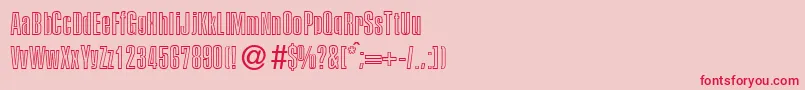 P700SansOutlineRegular Font – Red Fonts on Pink Background