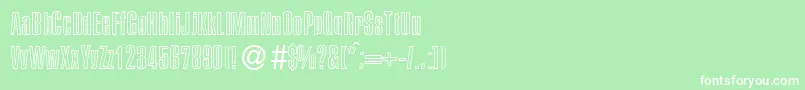 P700SansOutlineRegular Font – White Fonts on Green Background