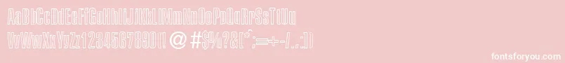 P700SansOutlineRegular Font – White Fonts on Pink Background