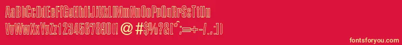 P700SansOutlineRegular Font – Yellow Fonts on Red Background