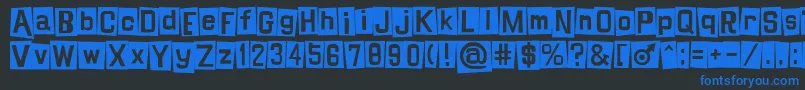Shinji Font – Blue Fonts on Black Background