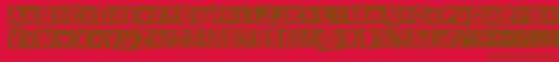 フォントShinji – 赤い背景に茶色の文字