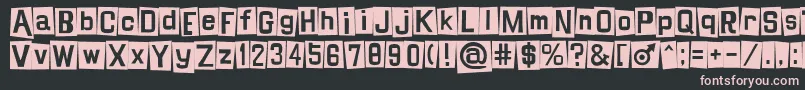 Shinji Font – Pink Fonts on Black Background