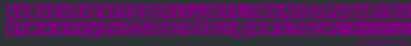Shinji-fontti – violetit fontit mustalla taustalla