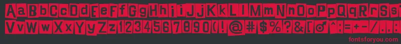 Shinji Font – Red Fonts on Black Background